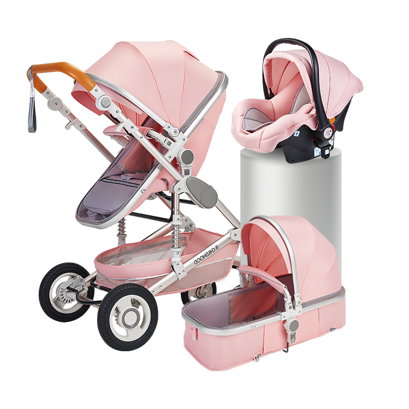 婴儿推车多功能可坐可躺高景观二合一双向折叠避震新生儿宝宝推车