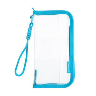 齐心考试笔袋立体大容量学生文具袋透明网纱笔袋考试专用简约铅笔袋中高考试专用笔袋收纳考试专用考研考公