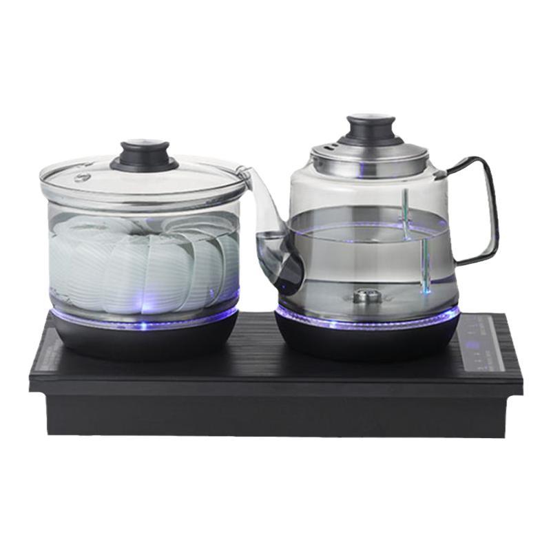 全自动上水壶电热烧水壶家用泡茶专用茶台一体嵌入式烟灰玻璃茶具