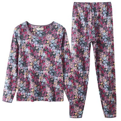 女士薄款圆领棉毛衫保暖内衣