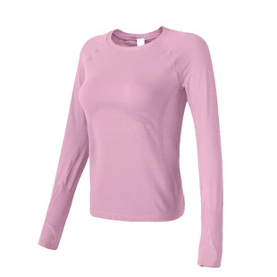 高弹瑜伽服上衣女轻薄显瘦健身长袖普拉提跑步训练运动训练打底衫