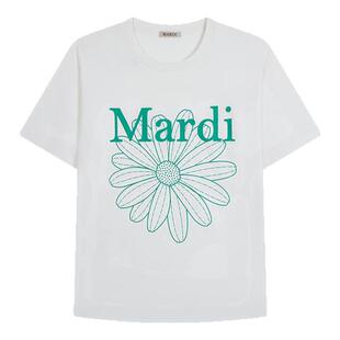 MARDI小雏菊时尚短袖T恤女2026夏季新款时尚休闲简约圆领纯棉上衣