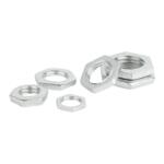 碳钢镀锌细牙薄六角螺母铁黑扁螺丝帽灯饰螺母M8M10M12M14M16M20