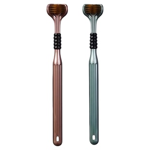 360度三面牙刷成人软毛三头牙缝舌苔高档学生家用清洁牙齿立体