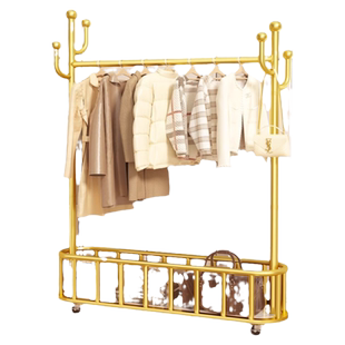 卧室落地挂衣架轻奢多功能收纳仙人掌衣服架北欧可移动衣帽架家用