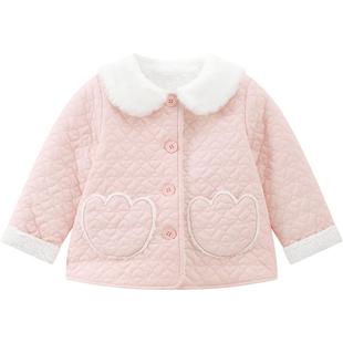 笛莎童装女童棉服冬季小童女孩加厚外套宝宝棉袄儿童棉衣迪莎官方