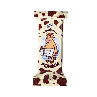 俄罗斯进口大奶牛巧克力威化饼干散装konti康吉牌牛奶零食品500g