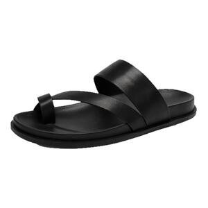 男士休闲拖鞋夏日真皮软底