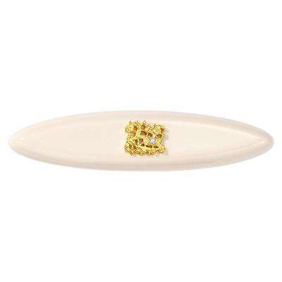 OOAK列维斯蕾丝片边夹侧边刘海夹发夹发饰椭圆侧边夹简约风经典款