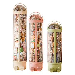 娃娃收纳桶毛绒玩具收纳神器玩偶公仔整理透明太空人收纳筒拉链款