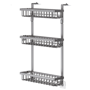 冰箱外侧旁边的收纳置物架厨房保鲜膜调料侧面侧边多层挂架壁挂式