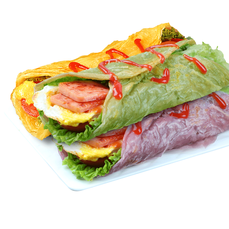 果蔬家庭装紫薯早餐面饼皮半成品