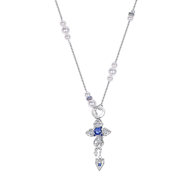 长款毛衣链！时髦十字架chao好戴