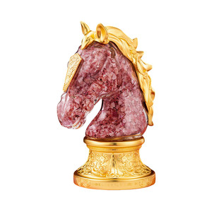 朱炳仁铜鸿运当头碎钞马精致桌面装饰摆件本命年新年送礼礼盒包装