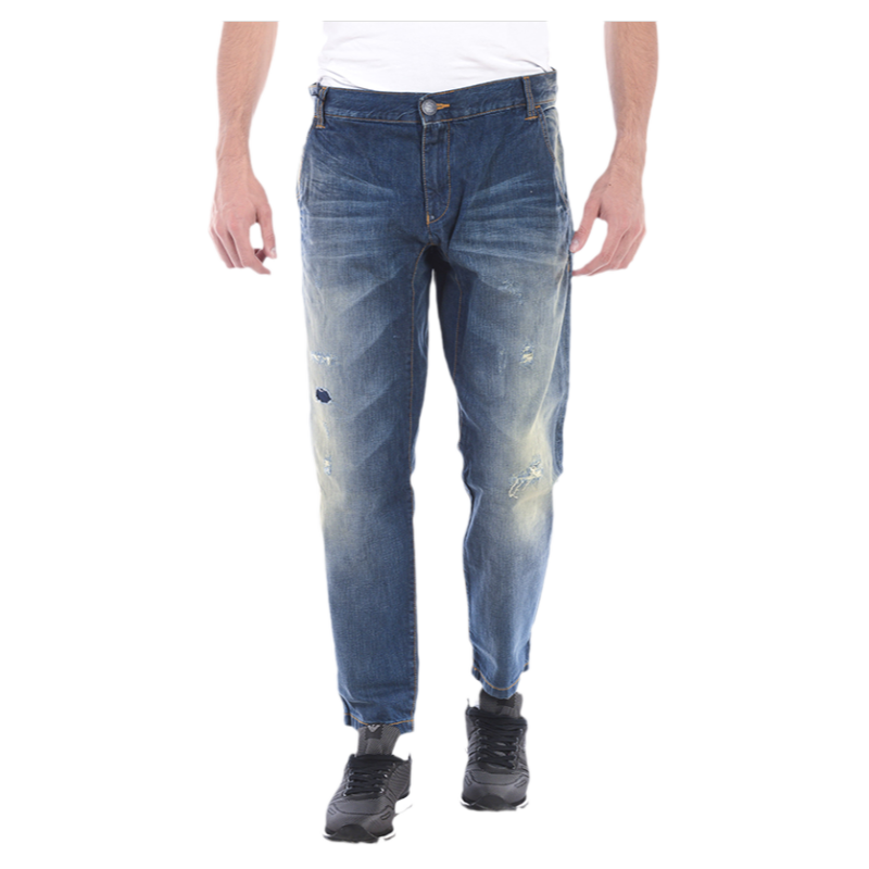 ARMANIJEANS低腰宽松牛仔长裤