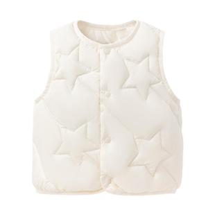 babylove【安心绒】宝宝羽绒马甲冬季上衣白鸭绒马夹婴幼保暖背心
