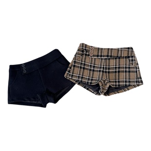 呢料a字短裤女秋冬加厚2025超火的裤子显瘦休闲靴裤毛呢辣妹热裤