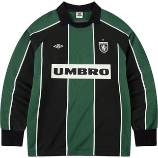 umbro茵宝官方运动复古竖条纹足球风长袖休闲男女同款套头衫卫衣