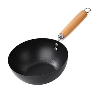 正品迷你小铁锅炒菜煎锅家用不粘奶锅无涂层电磁炉燃气灶产地章丘