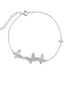 阿吉豆手饰女蝴蝶手链可调节手串