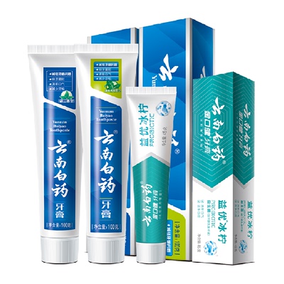 云南白药牙膏益生菌清新组合245g