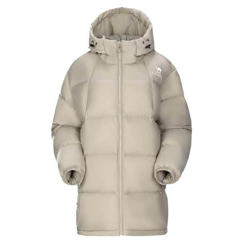 骆驼羽绒服女款2025冬季新款保暖加厚连帽面包服气凝胶羽绒外套女