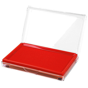 晨光印泥台办公快干印油盒子圆形印台红色速干印章油方型盖章红印油公司公章会计财务发票章油合同按手印章墨