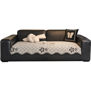 大黑牛沙发垫四季通用防滑坐垫高级感直排真皮沙发套罩子沙发毯子