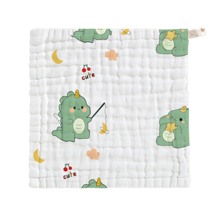 婴儿小方巾新生儿纯棉纱布擦汗口水巾超软a类儿童洗脸毛巾拍嗝巾