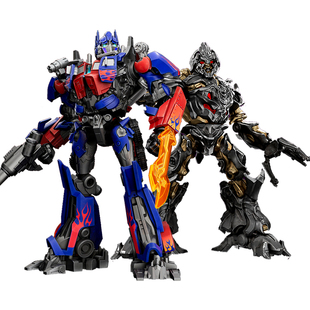 布鲁可超越版擎天柱威震天电影变形金刚积木人手办拼装模型摆件男