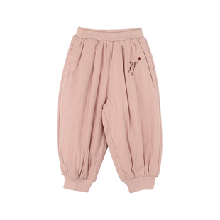 大耳象女童休闲收口棉裤冬季新款宝儿加绒夹棉百搭保暖厚锁温裤子