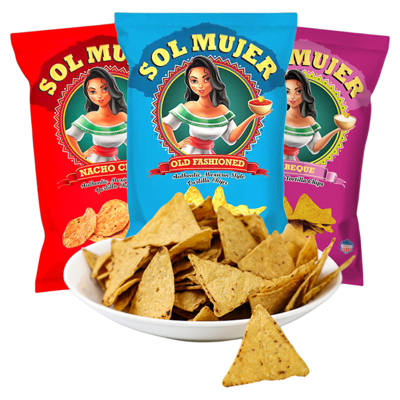 solmujer墨西哥少女玉米片美国进口薯片大礼包网红高端零食解馋