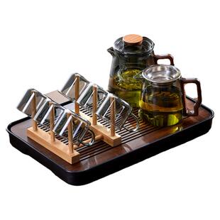 玻璃茶具套装家用轻奢高档颜值茶盘台客厅喝茶小茶杯功夫煮泡茶壶