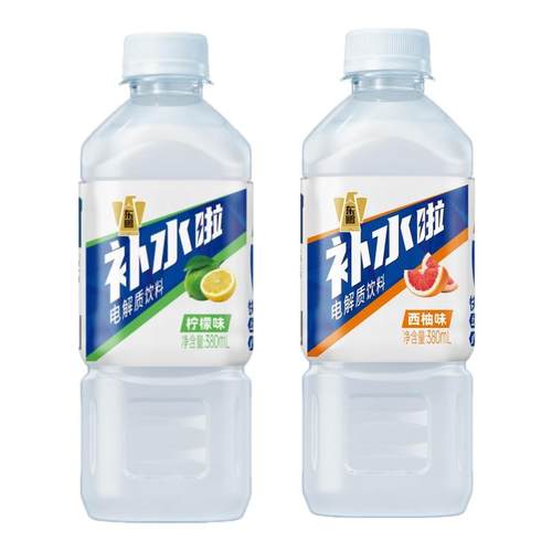 东鹏补水啦电解质饮料380ml柠檬西柚24瓶补水维生素饮料整箱批
