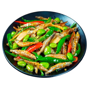 江西特产手工制作腌青辣椒小米椒毛豆炒小鱼干开味下饭菜辣椒酱