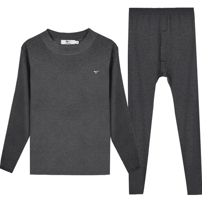 七匹狼加绒加厚中领保暖内衣套装