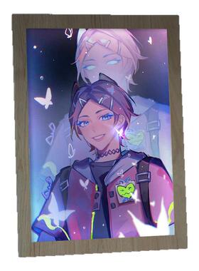 无畏契约灯光画暮蝶周边手办吧唧小夜灯装饰画二次元生日礼物摆件
