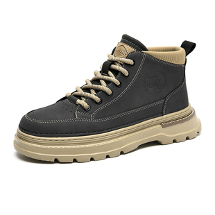 海澜之家马丁靴男款鞋子男鞋2025新款秋冬加绒保暖棉鞋雪地工装靴