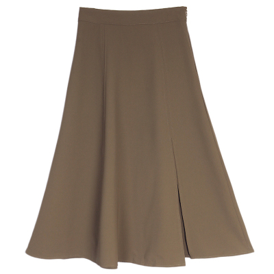 misslady韩版气质高腰开叉半身裙