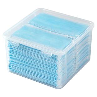 家用透明药箱塑料大容量便携口罩药剂药品药片翻盖收纳盒组合套装