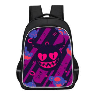 罗仕克宝可梦耿鬼新款书包大容量小学生初中儿童大学生幼儿园轻便防水减负双肩背包初高中来图定制男女包包