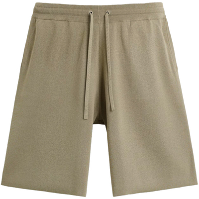 西班牙单！针织休闲松紧腰短裤