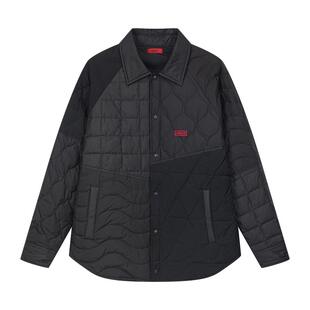 INXX轻薄小翻领刺绣夹克休闲简约棉服宽松拼接设计感外套男女同款