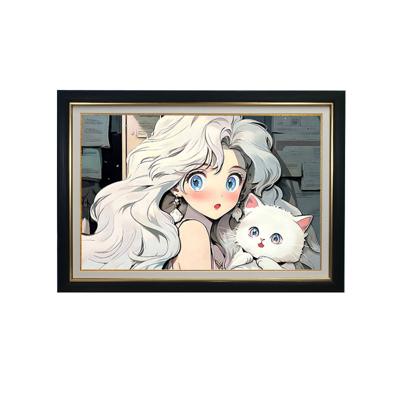 漫画少女3D手工动漫立体装饰画