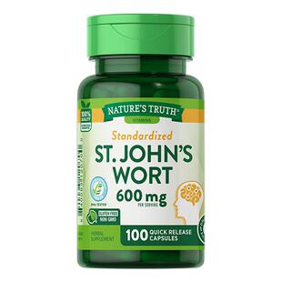 美国自然之珍圣约翰草提取物片100粒情绪健康高含量易吸收进口