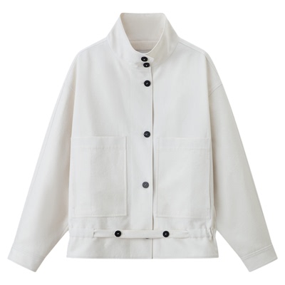 RUISHI芮时立领下摆抽绳风衣外套