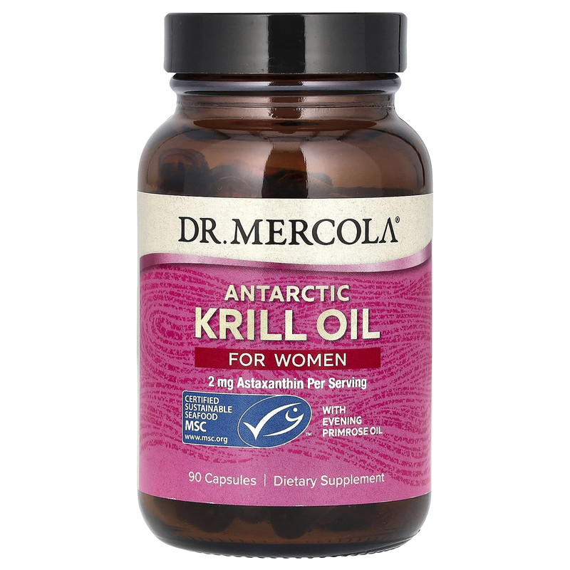 Mercola博士女性南极磷虾油含月见草精油双效协同专注心脑关节健