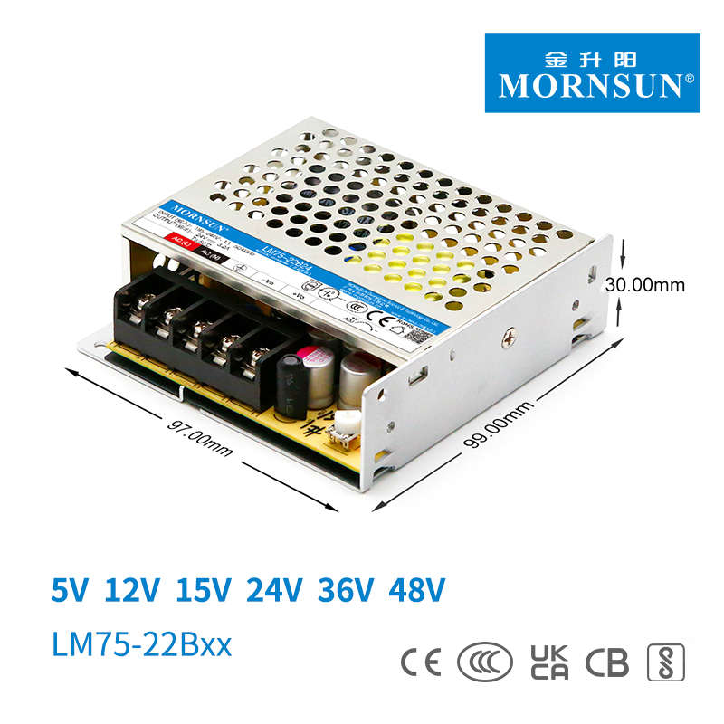 金升阳LM75W开关电源220转5/12/24直流15/36/48V隔离变压器LRS