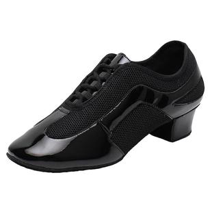 奈诗寇-专业拉丁舞教师鞋男成人软底中低跟练功鞋摩登交谊舞鞋