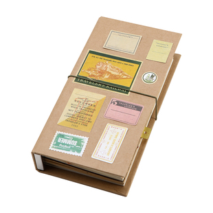 旅行者TN替芯专用收纳外壳 牛皮纸活页夹 手帐内页本芯整理金属夹